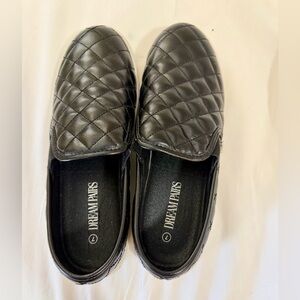 Dream Pairs Quilted Slip-On Loafers - Black